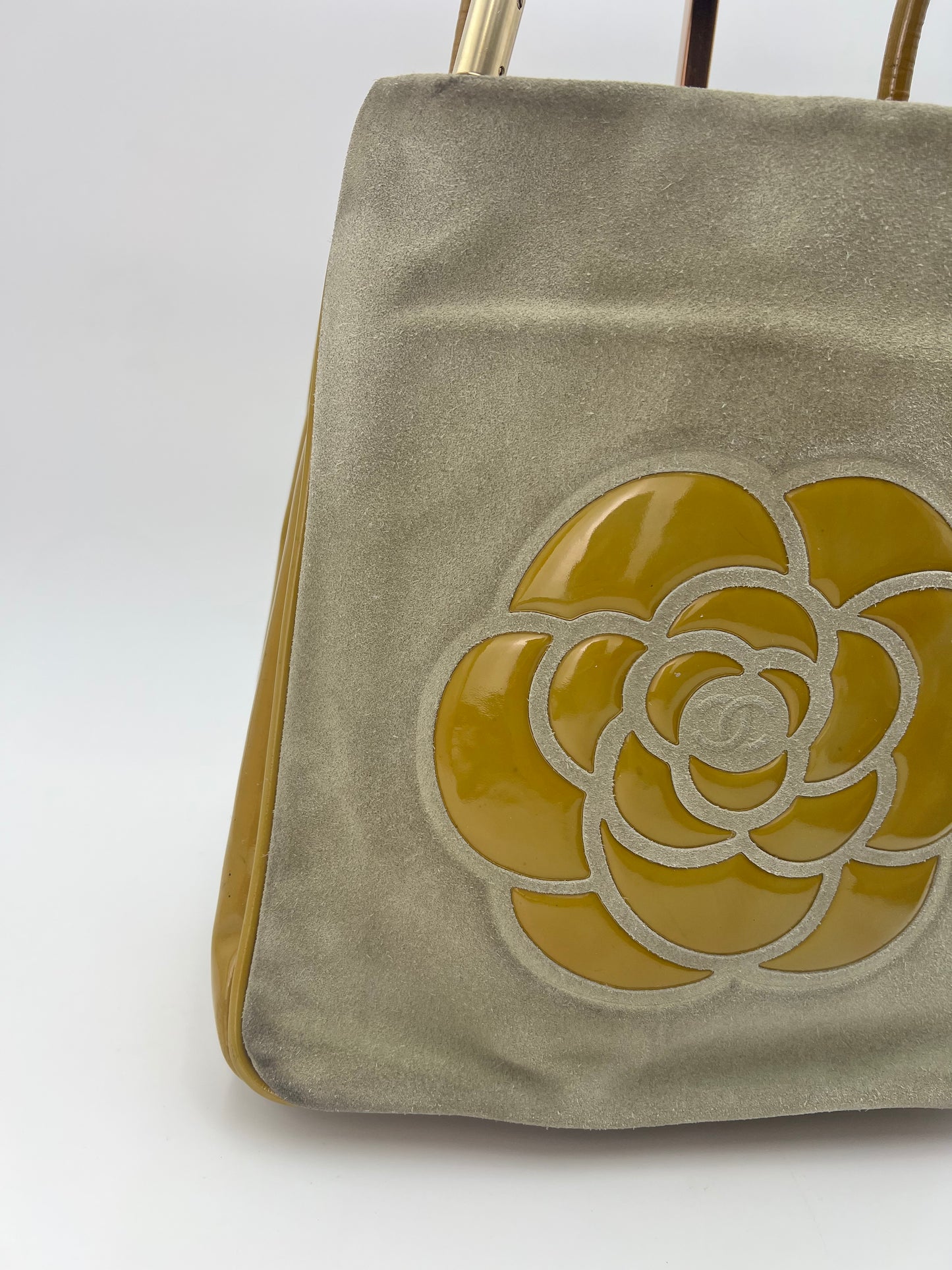 Chanel Camellia Suede Handbag