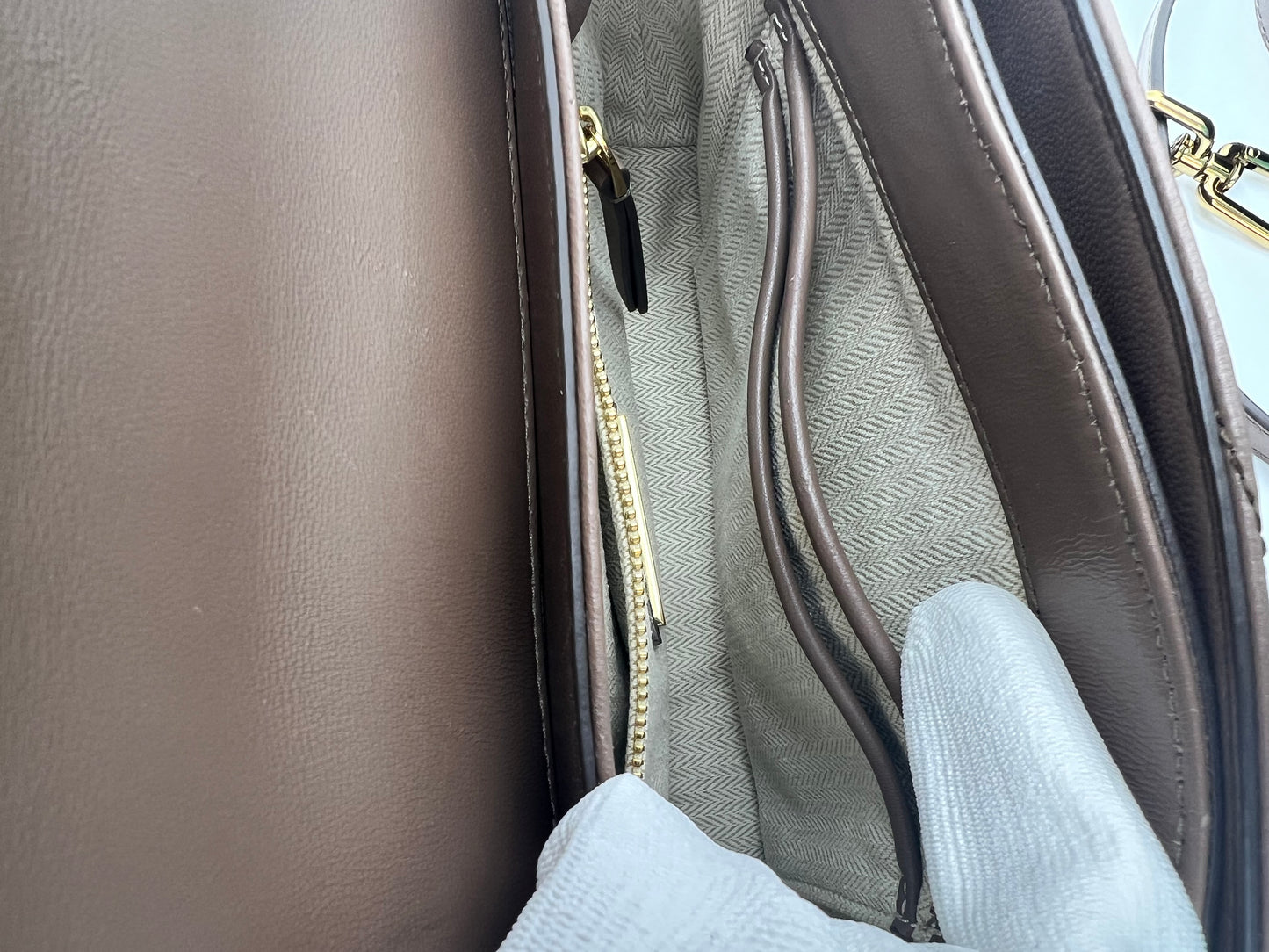 Tory Burch Kira Top Handle Taupe