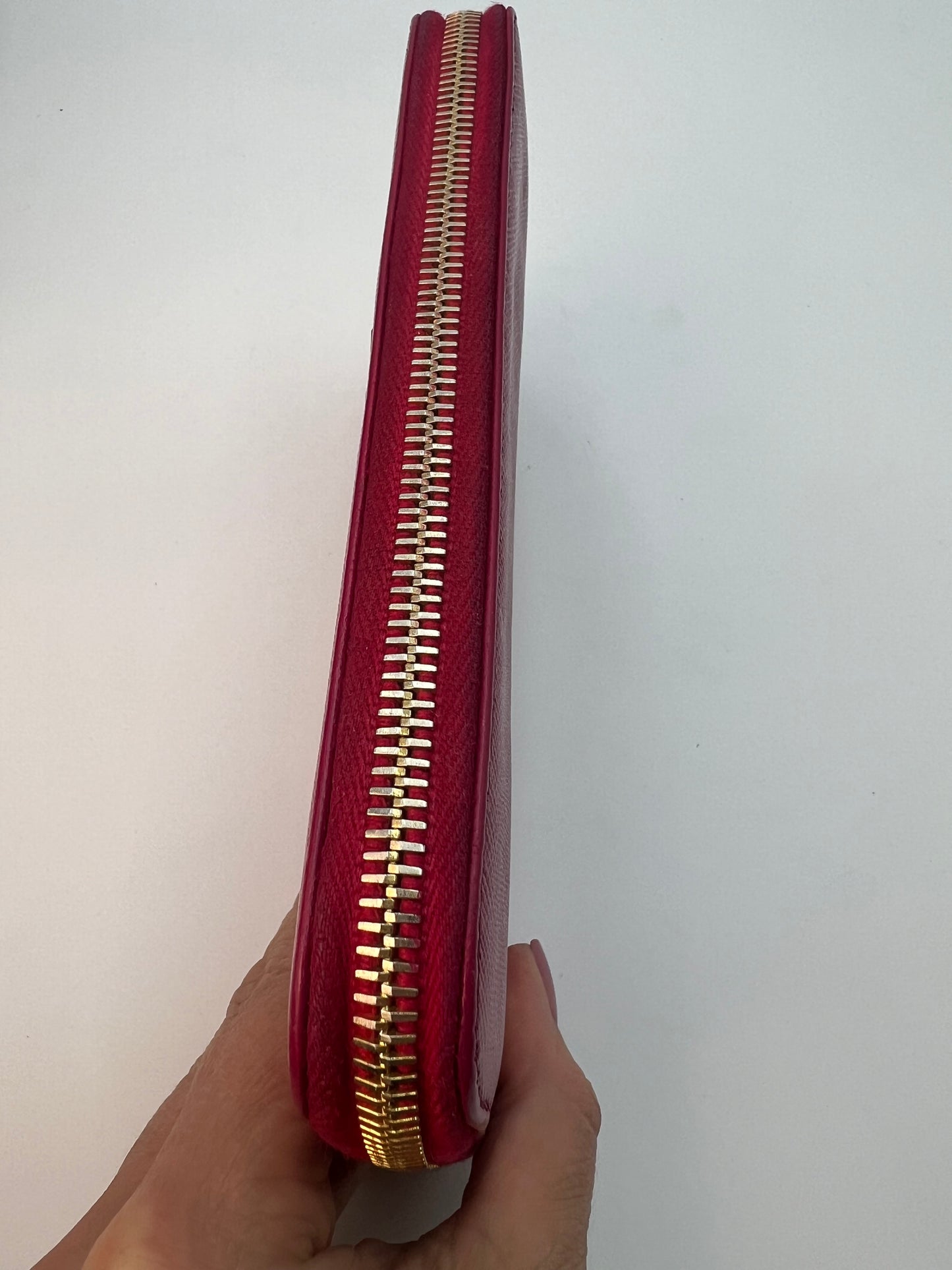 Prada Saffiano Zip Around Wallet Pink
