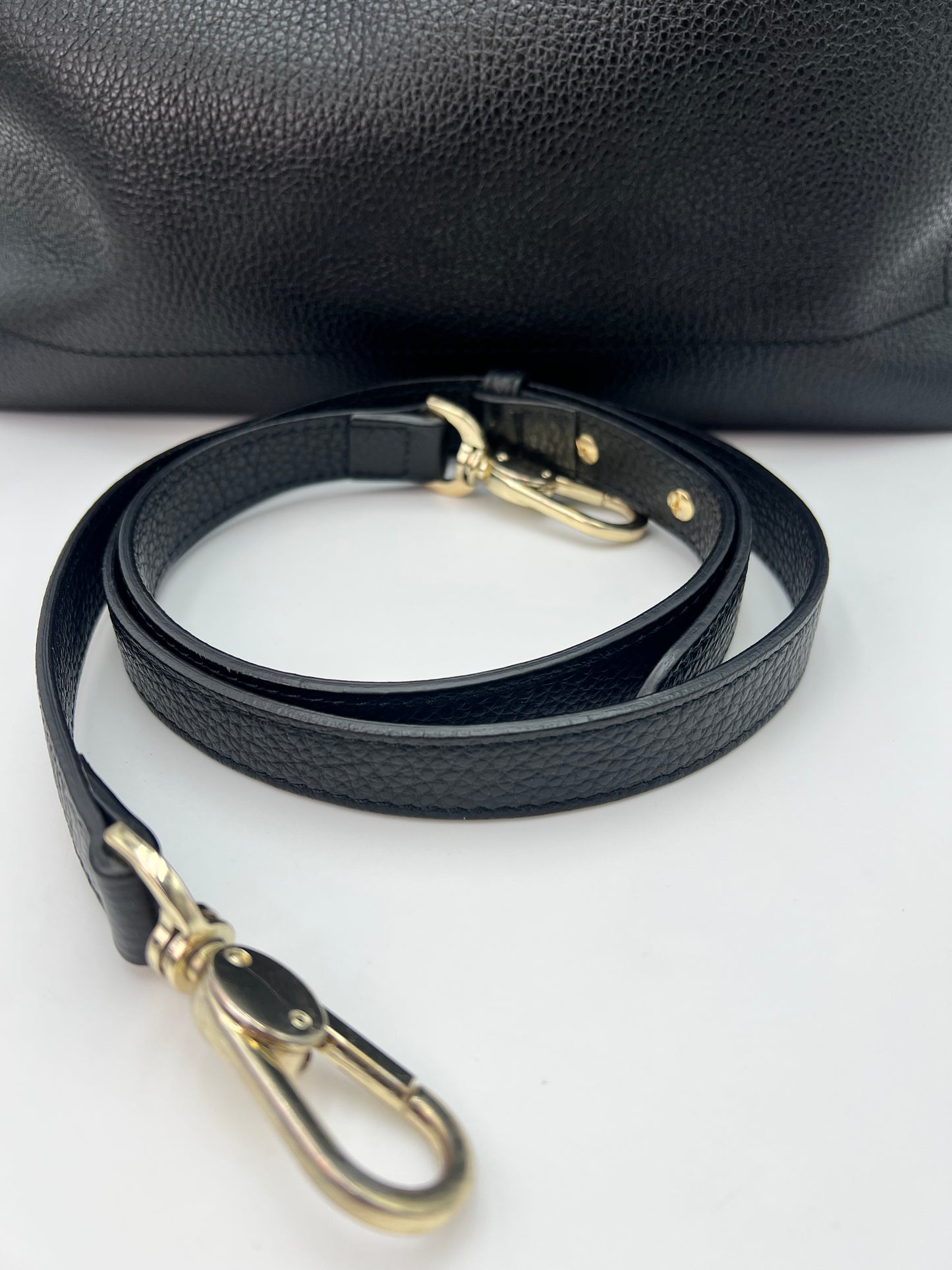 Versace Pebbled Leather Flap Bag