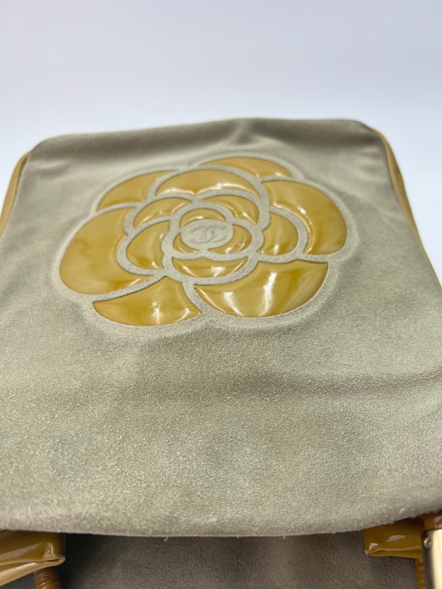 Chanel Camellia Suede Handbag