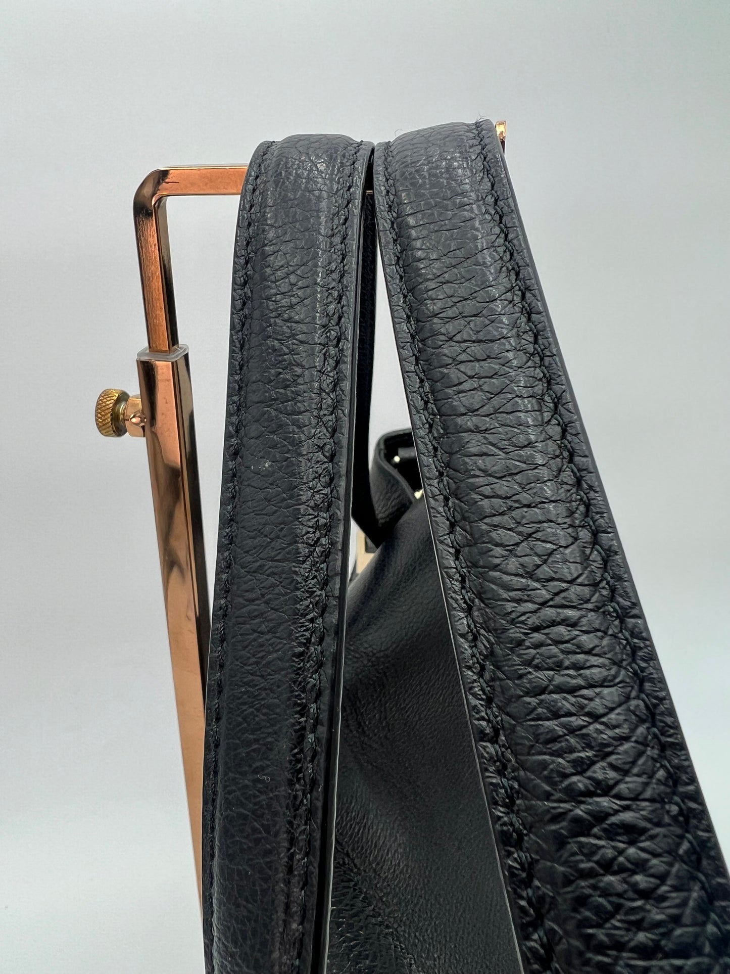 Versace Pebbled Leather Flap Bag
