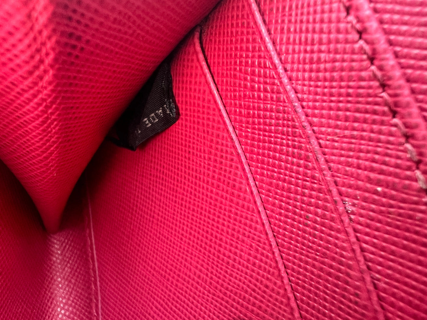 Prada Saffiano Zip Around Wallet Pink