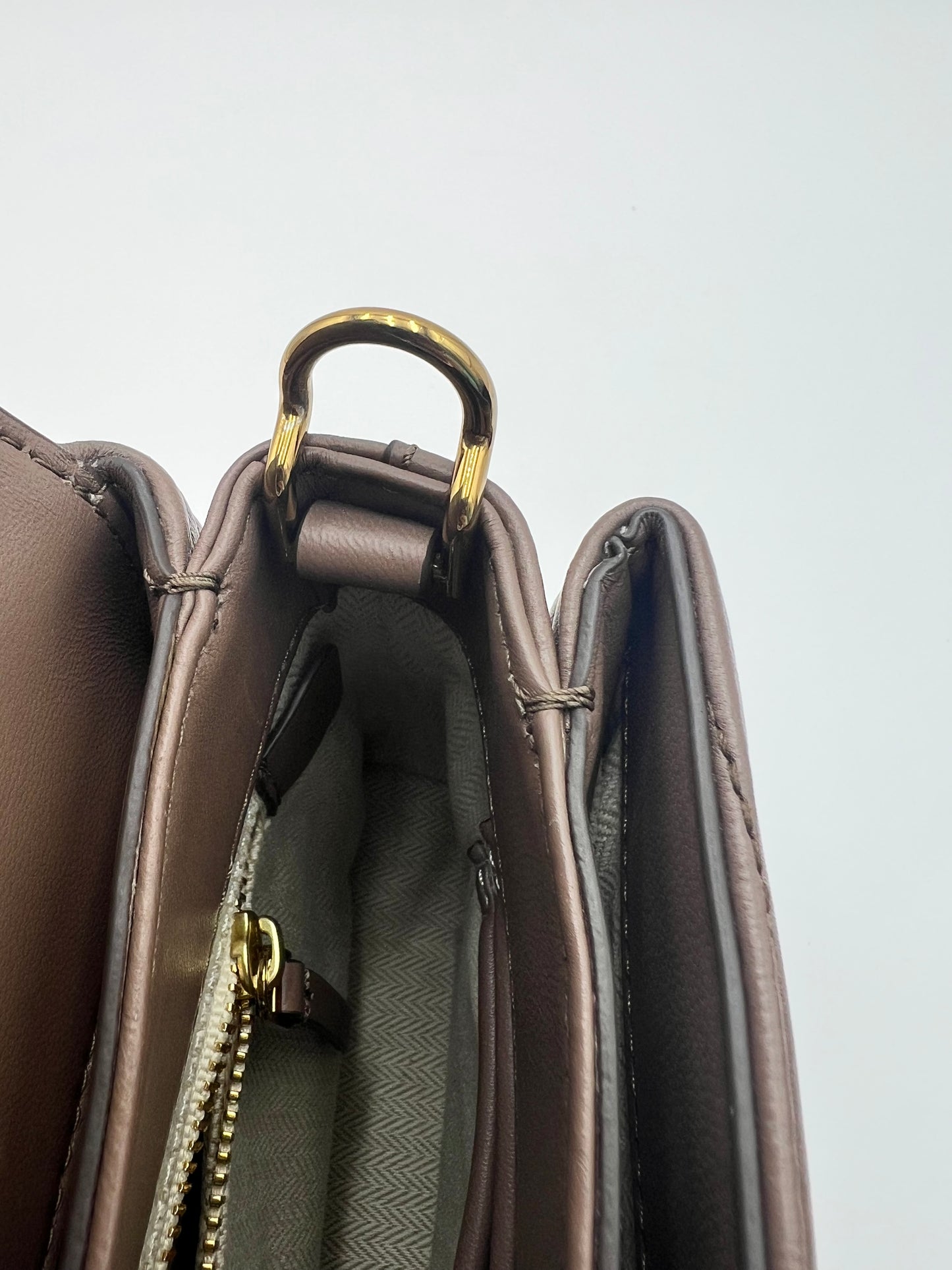 Tory Burch Kira Top Handle Taupe