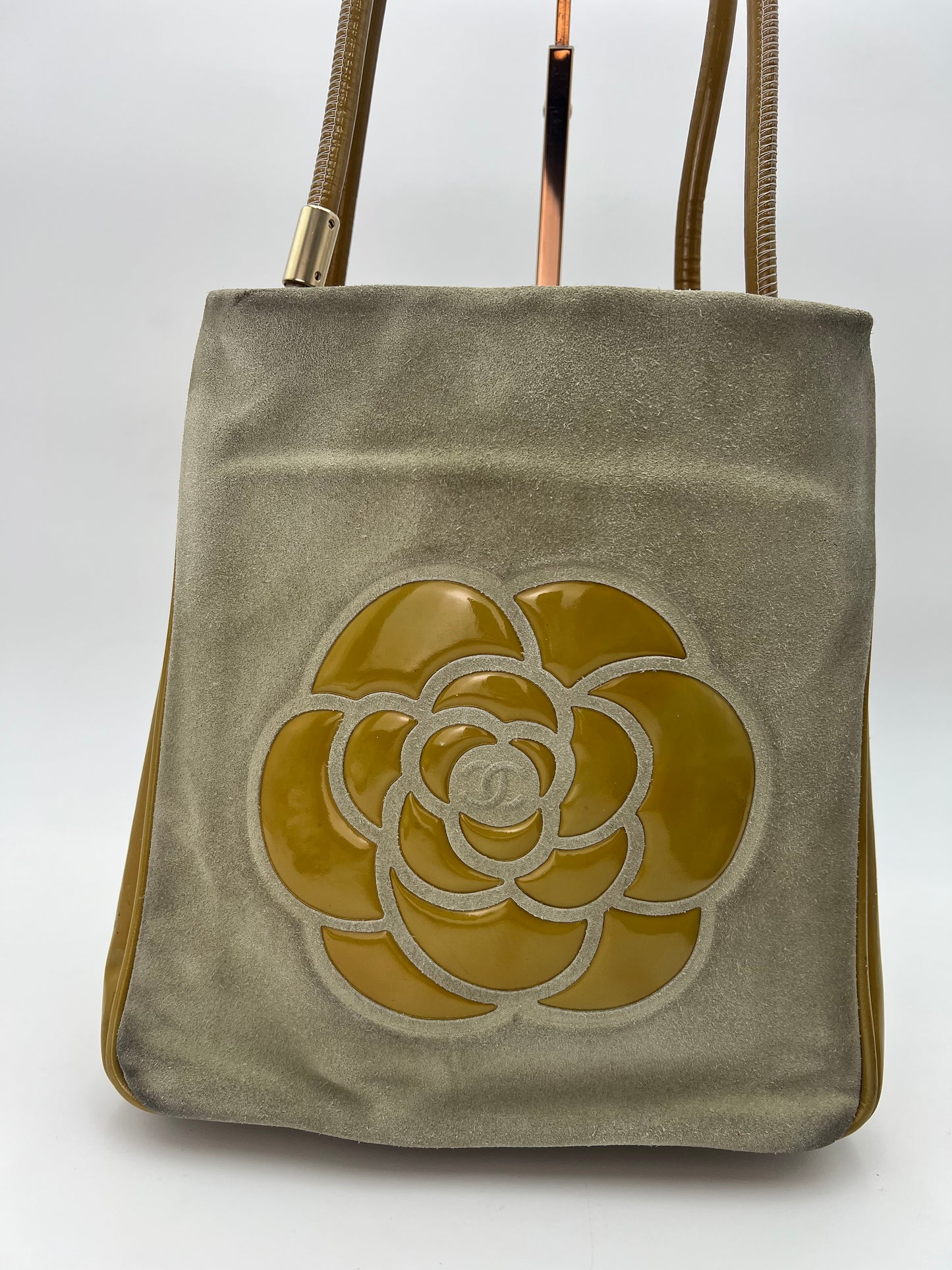 Chanel Camellia Suede Handbag