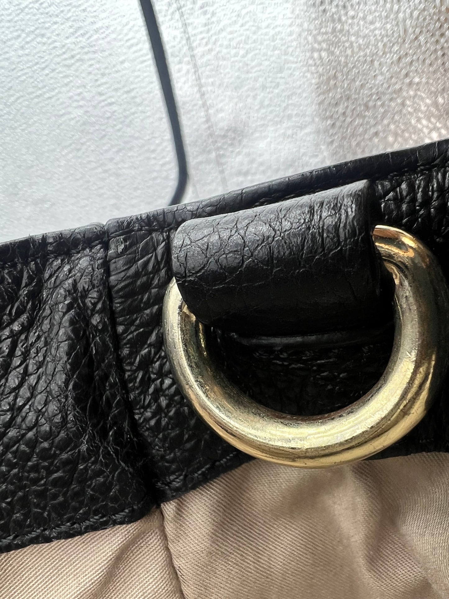 Versace Pebbled Leather Flap Bag