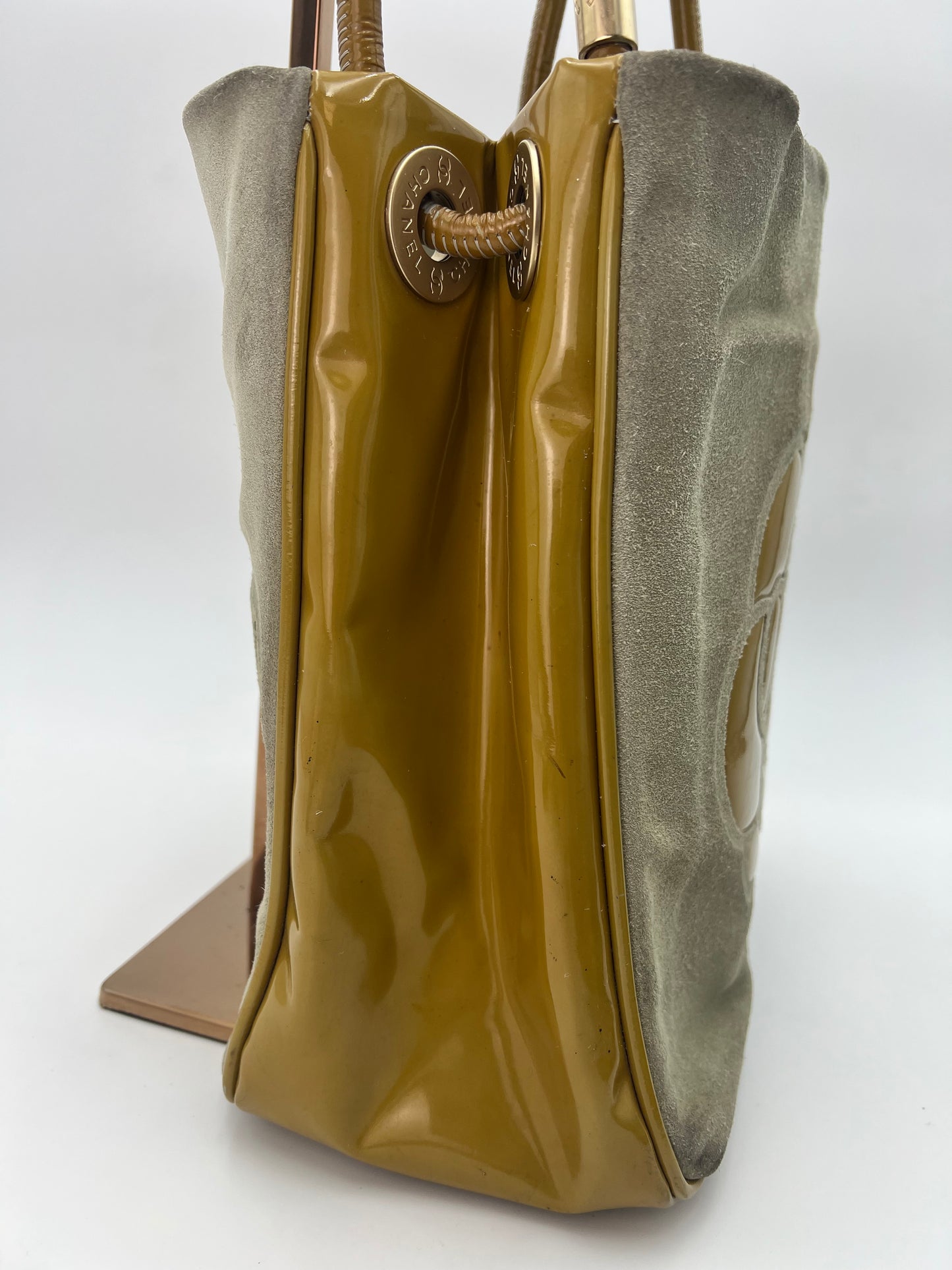 Chanel Camellia Suede Handbag