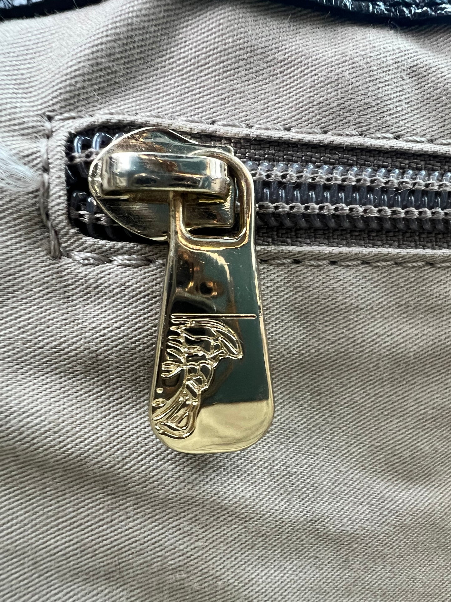 Versace Pebbled Leather Flap Bag