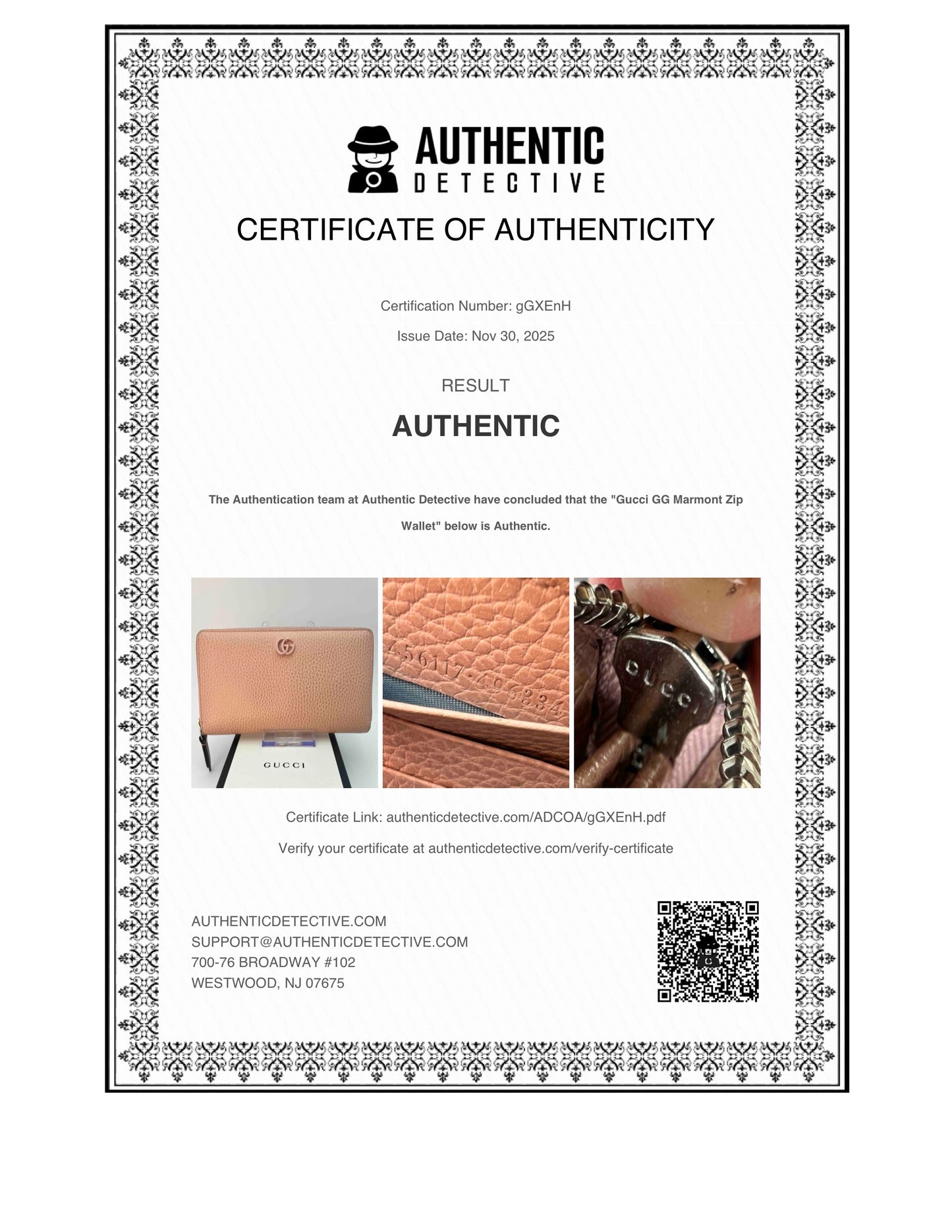 Gucci Marmont Zippy Wallet