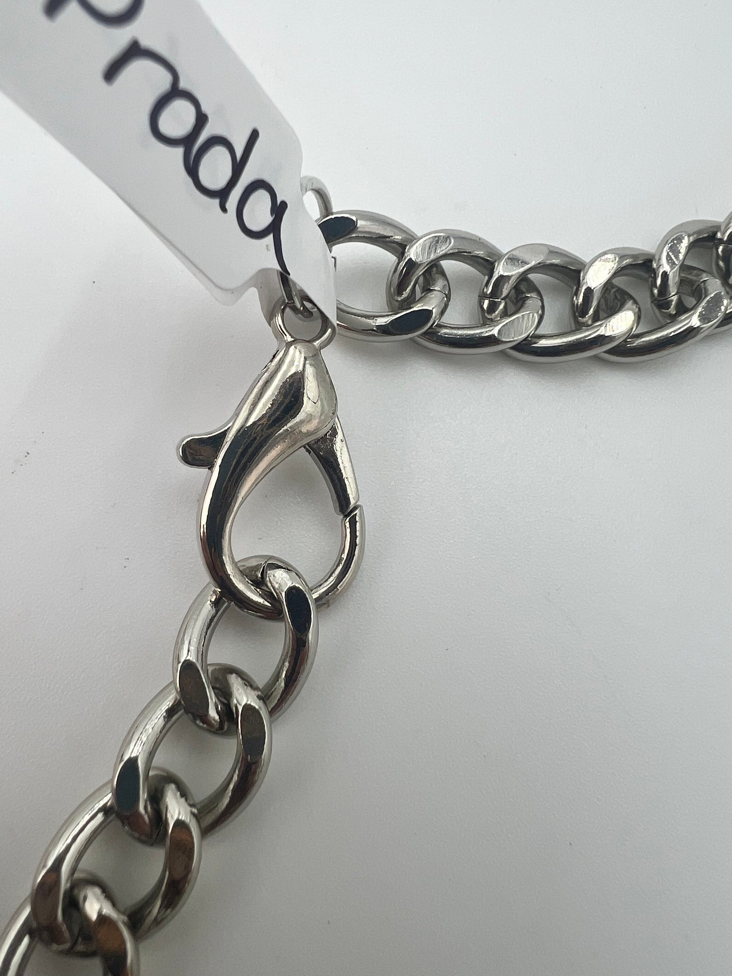 Prada Green Logo Necklace