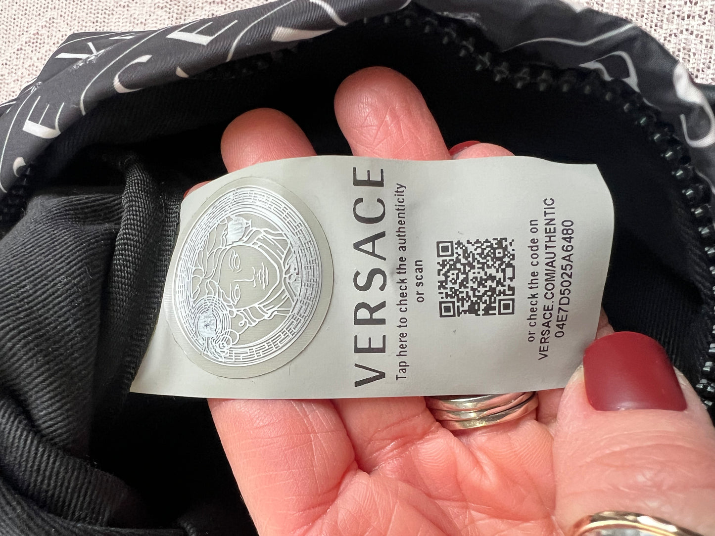 Versace Two Tone Logo Medusa Bum Bag Crossbody