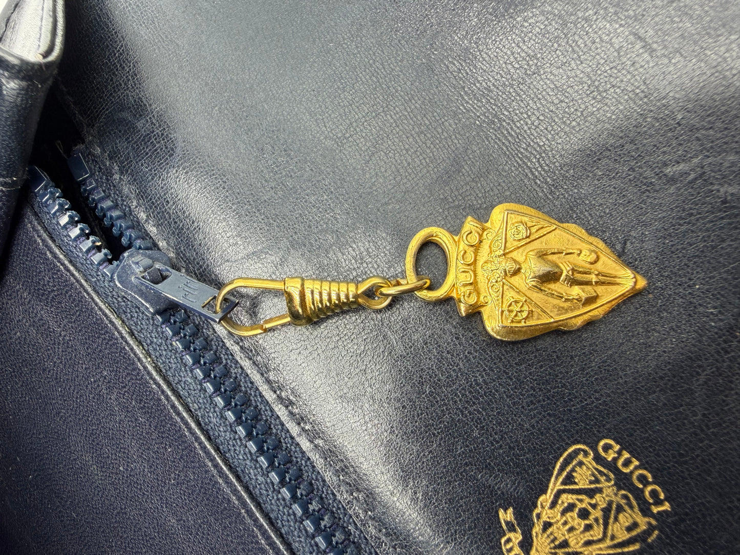 Gucci Navy Monogram Handbag