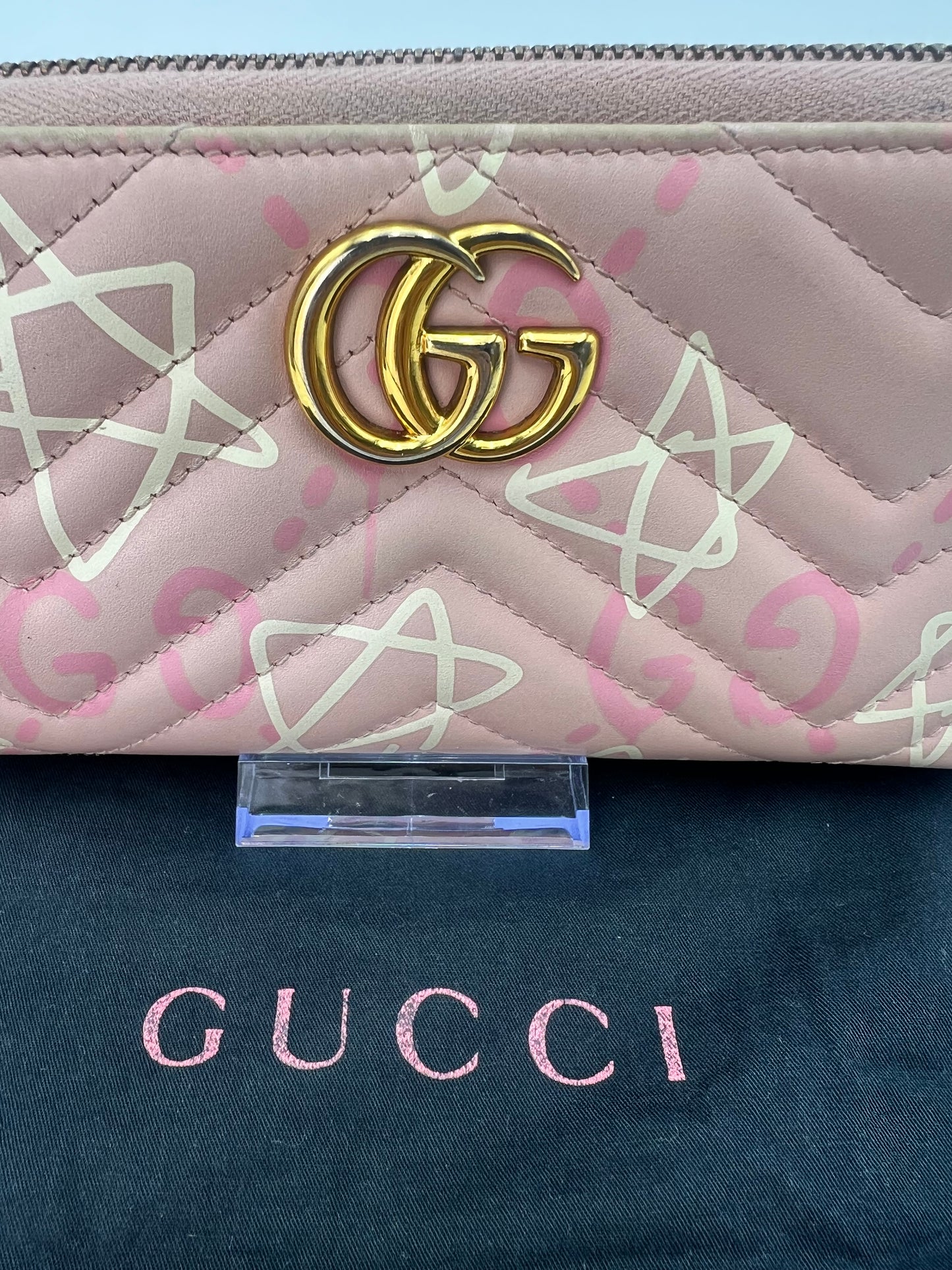 GucciGhost Pink Star Wallet
