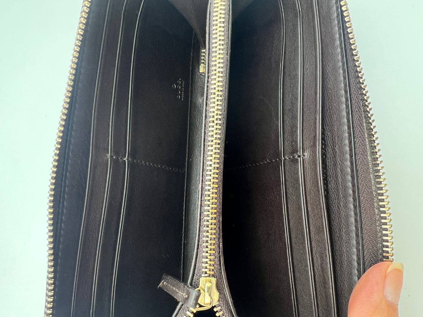 Guccissima Interlocking G Zip Around Wallet