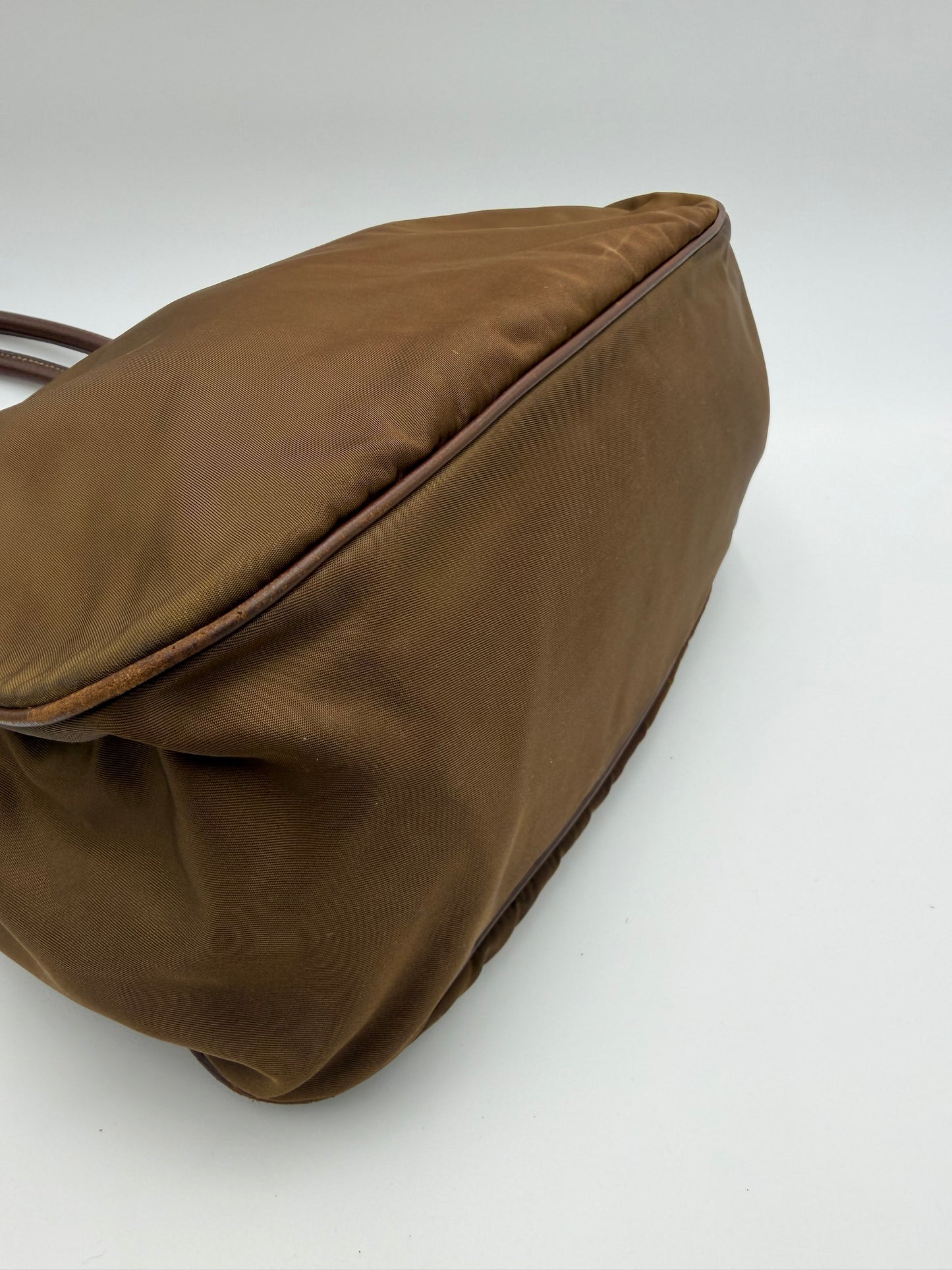 Prada Brown Nylon/Leather Hobo