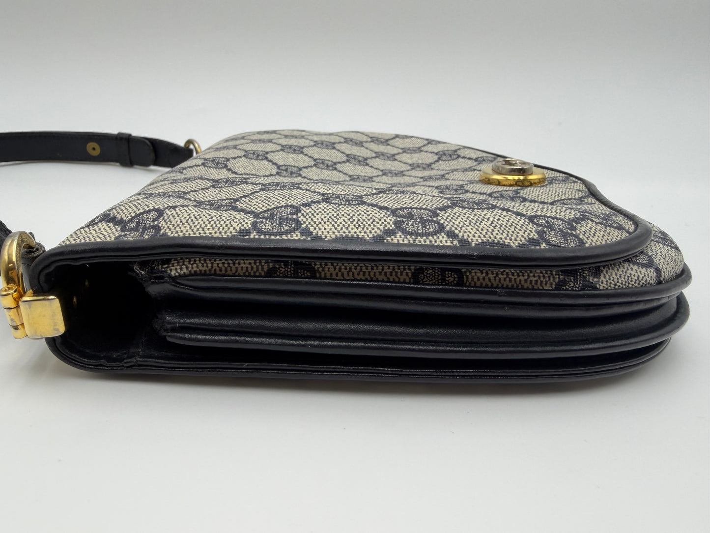Gucci Navy Monogram Handbag