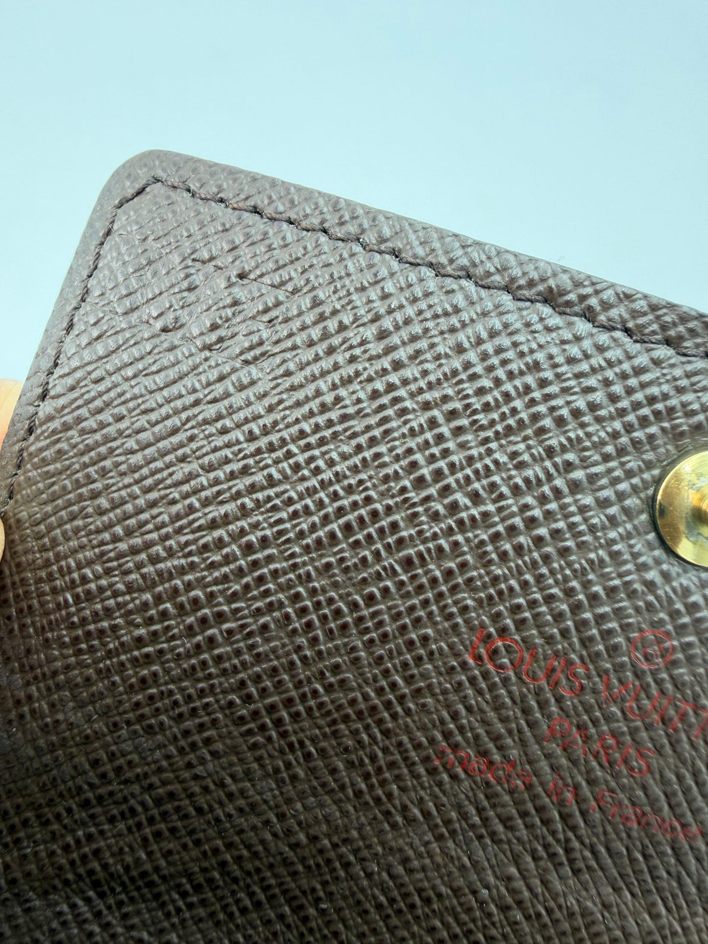 Louis Vuitton Porte Monnaie Damier Ebene Coin/Card Wallet