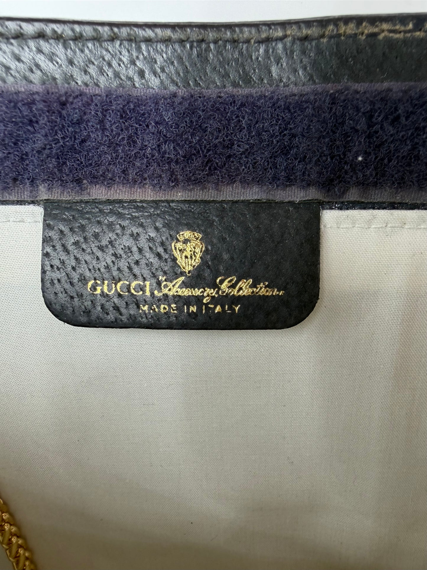 Gucci Navy Sherry Line Clutch/Crossbody