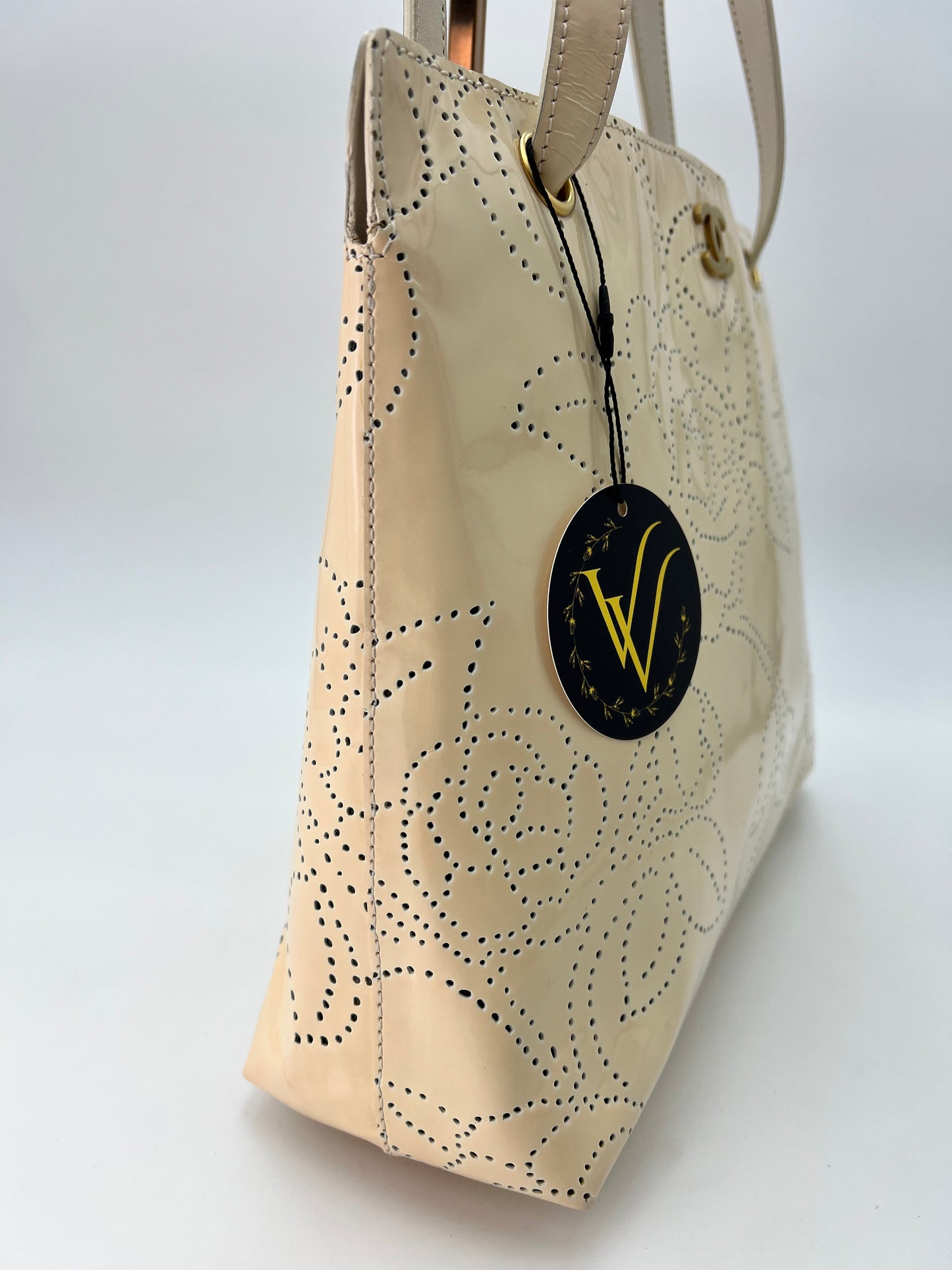 Chanel Camellia Patent Leather