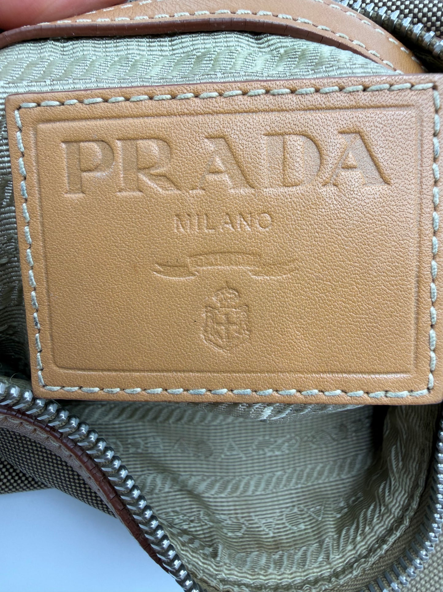 Prada Logo Jacquard Crossbody