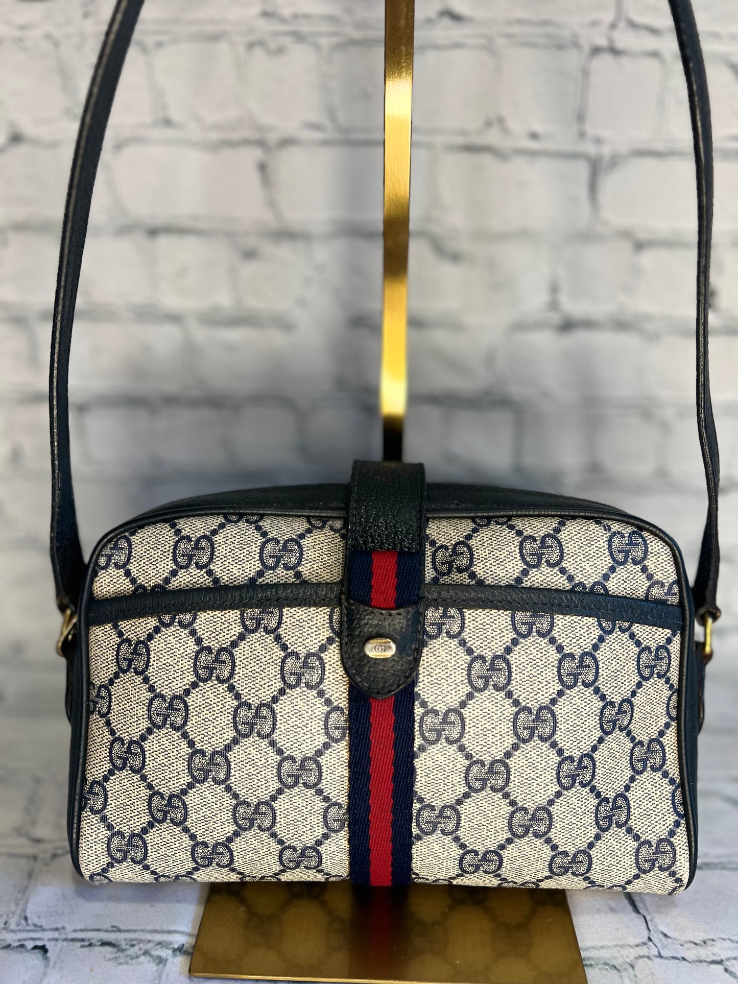 Gucci Navy Sherry Line Crossbody