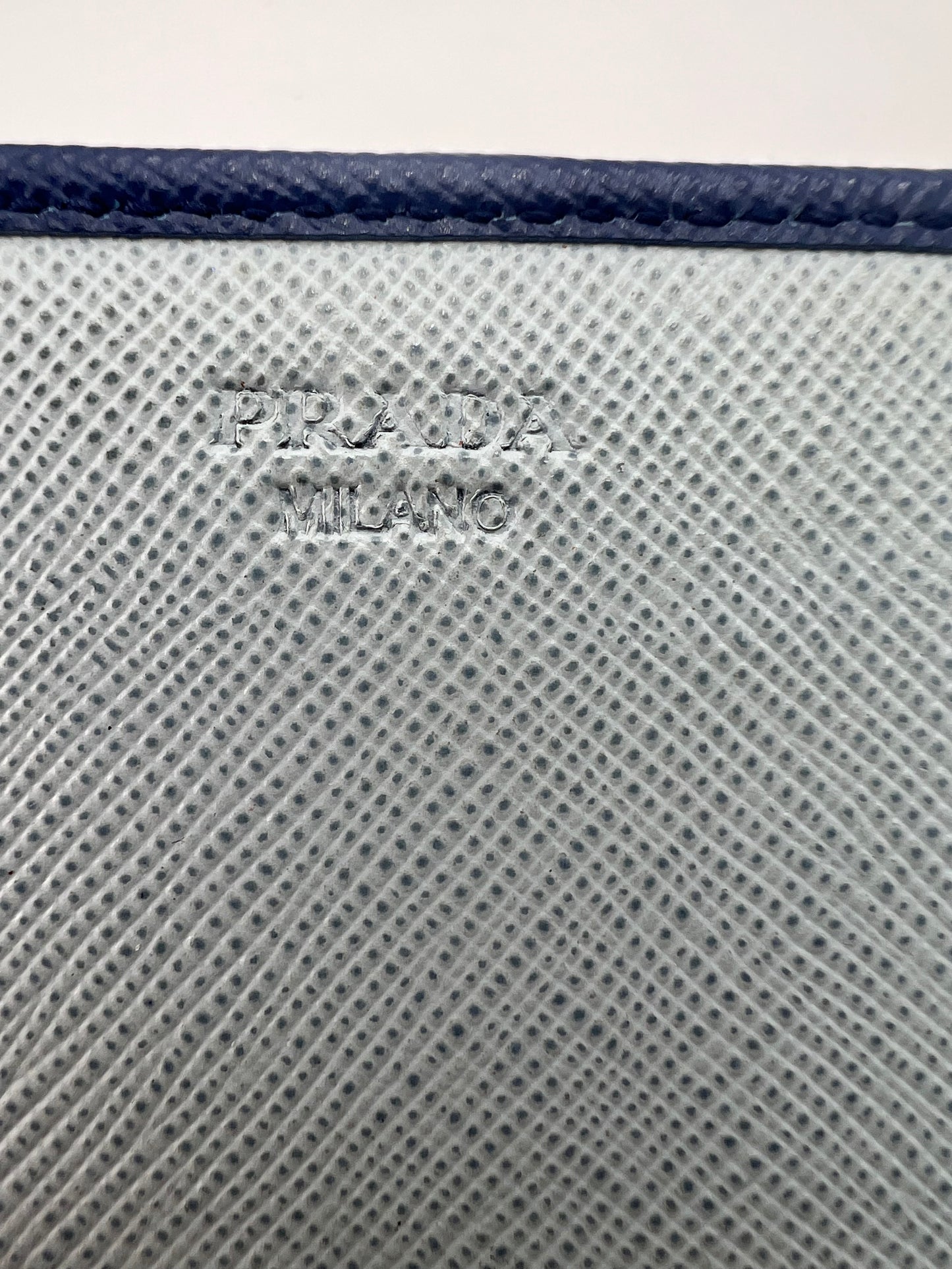Prada Saffiano Blue Multicolor Wallet