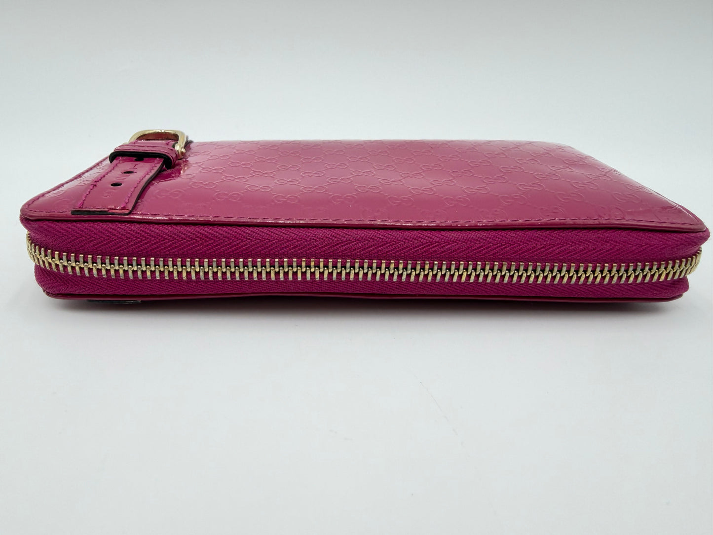 Gucci Patent Zip Around Wallet