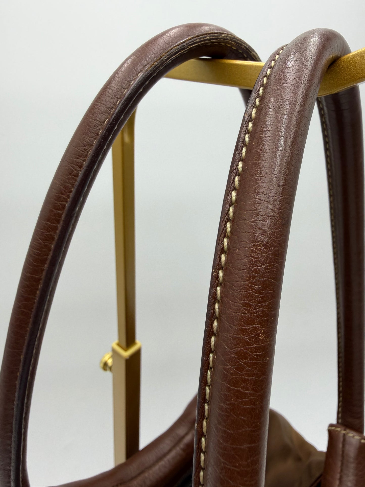 Prada Brown Nylon/Leather Hobo