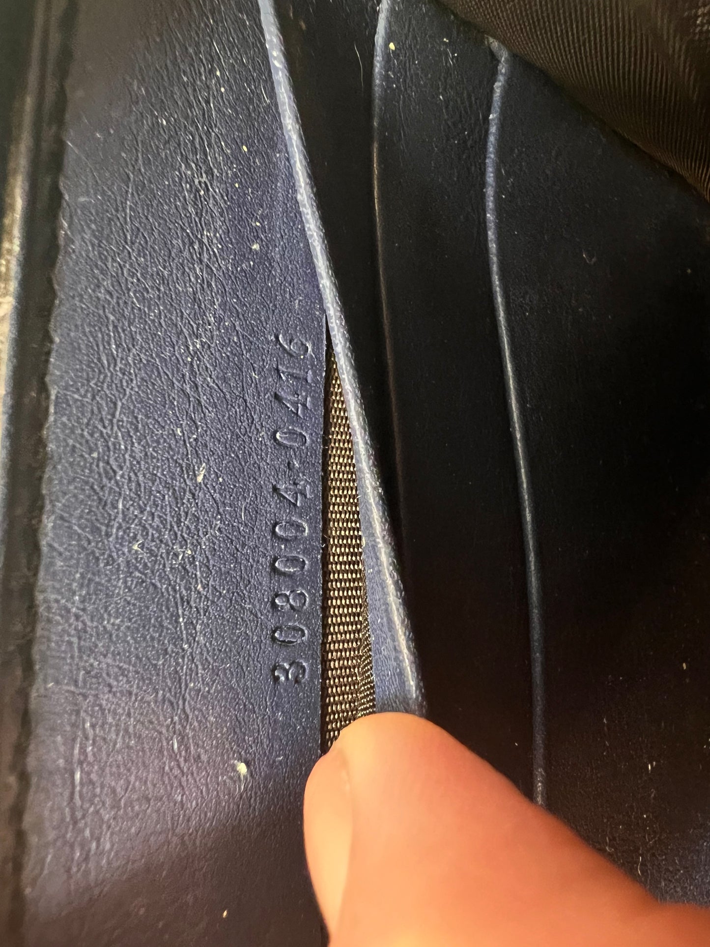Gucci Patent SOHO Zippy Wallet - Navy