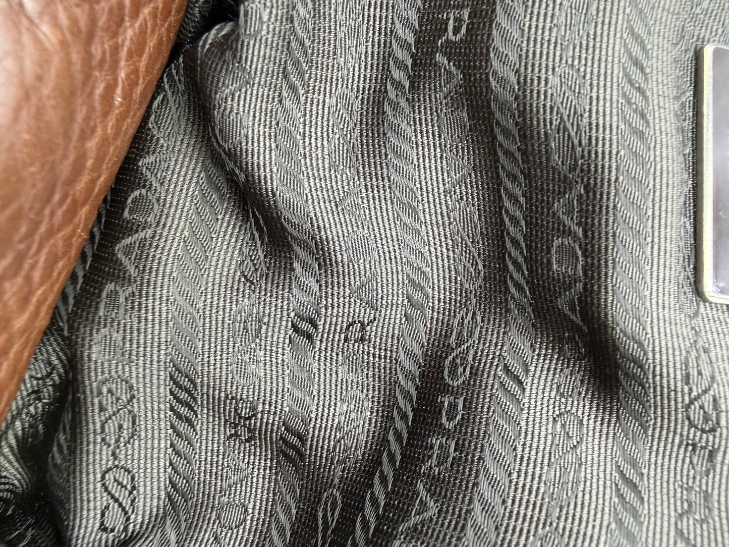 Prada Brown Nylon/Leather Hobo