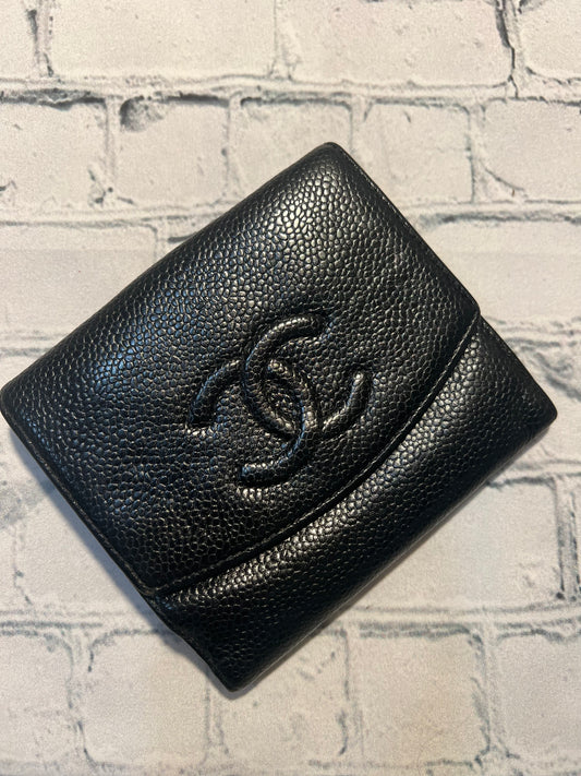 Chanel Compact Wallet Caviar Calfskin