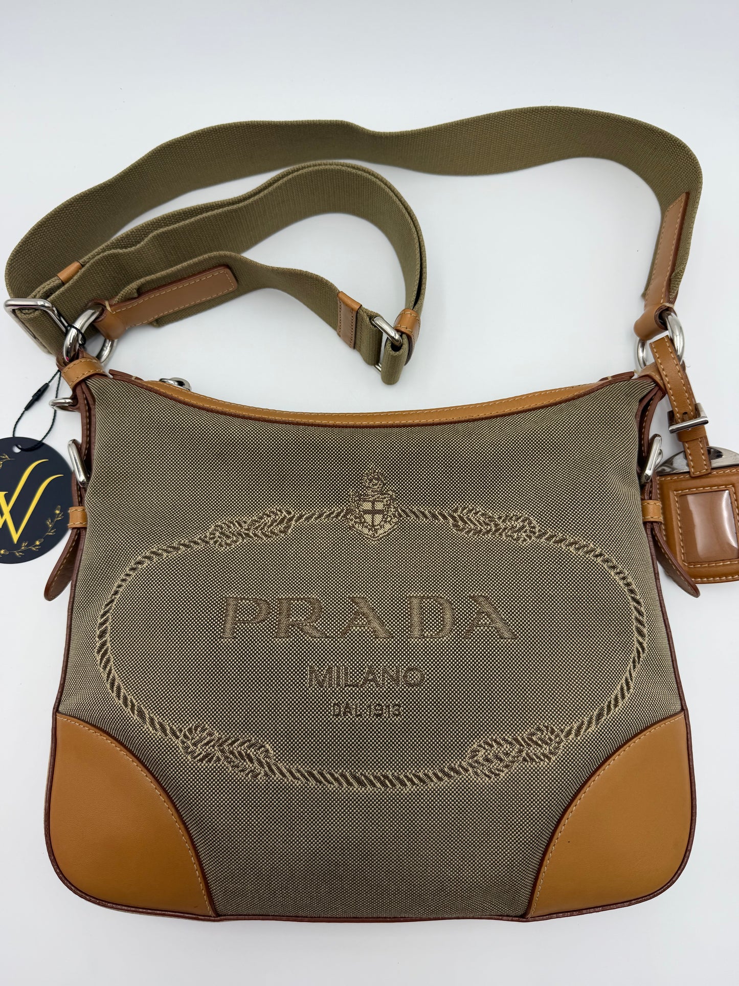 Prada Logo Jacquard Crossbody
