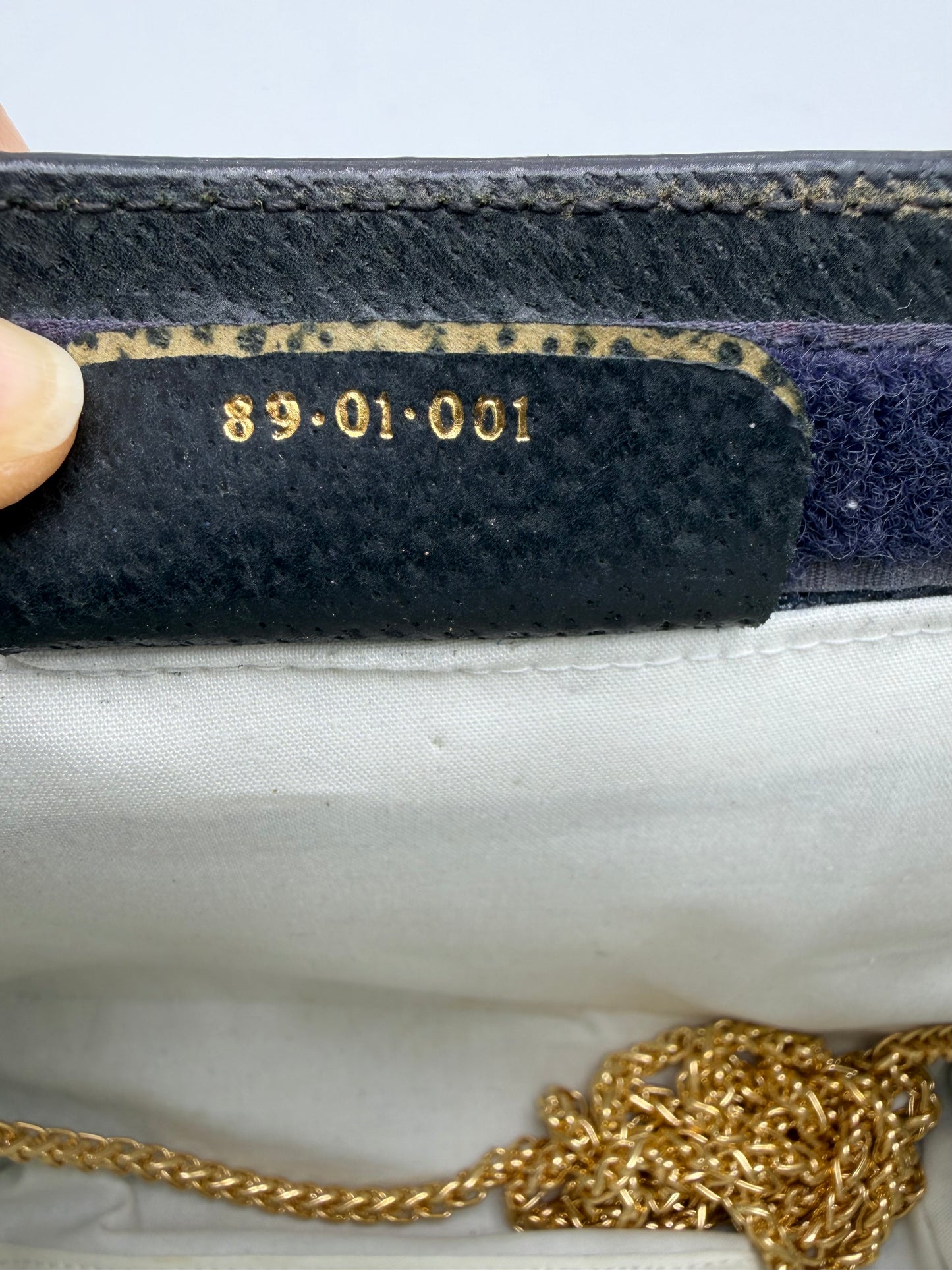 Gucci Navy Sherry Line Clutch/Crossbody