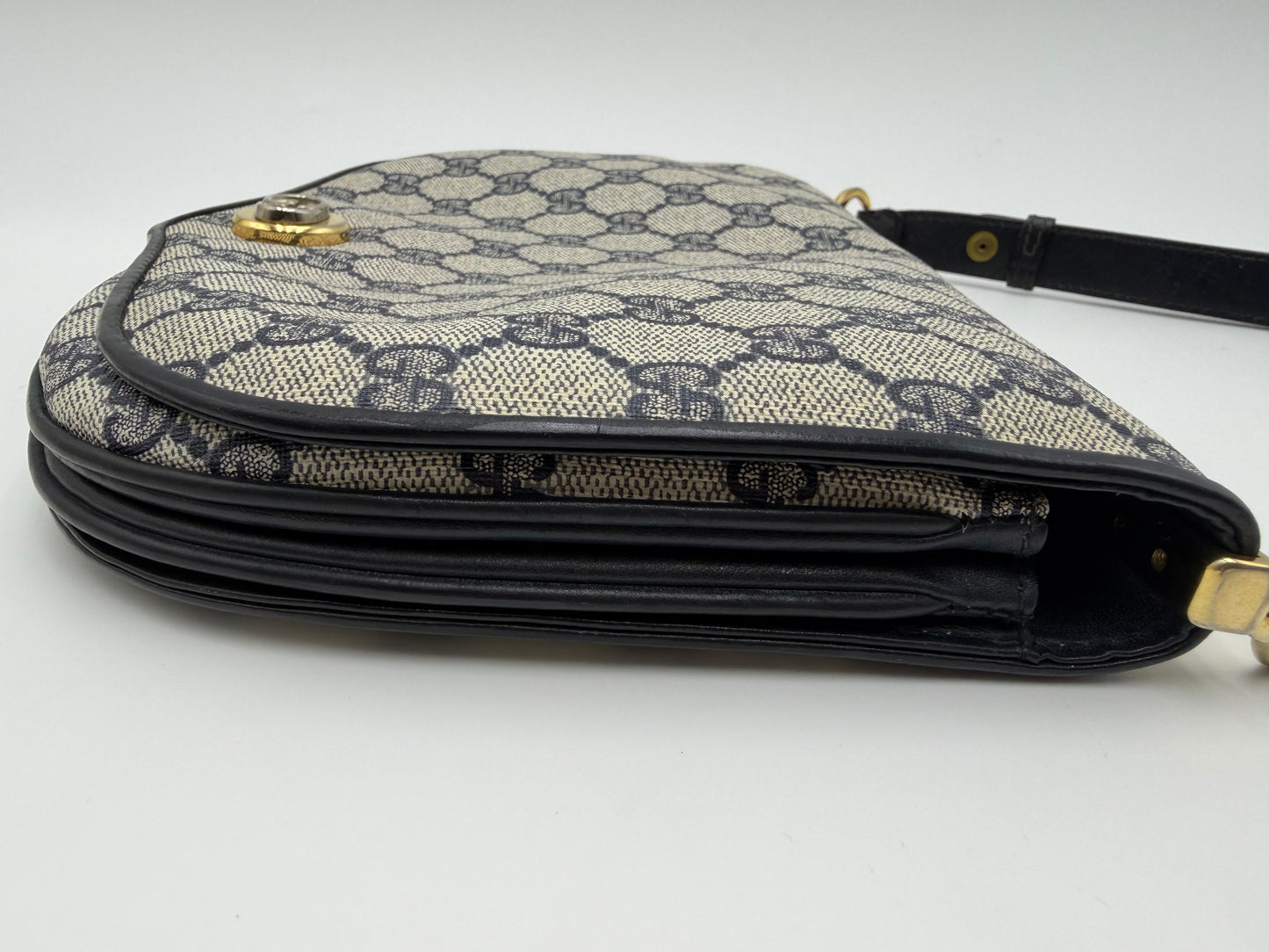 Gucci Navy Monogram Handbag