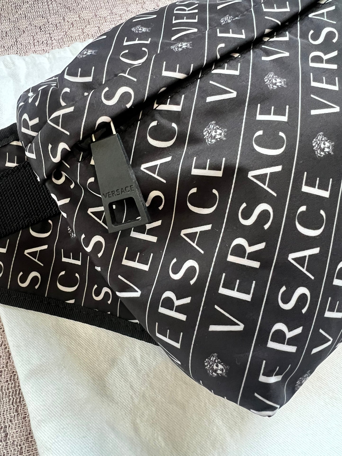 Versace Two Tone Logo Medusa Bum Bag Crossbody