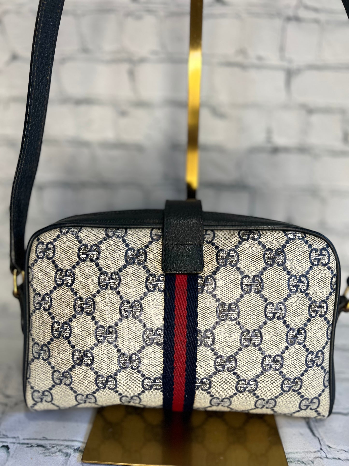 Gucci Navy Sherry Line Crossbody