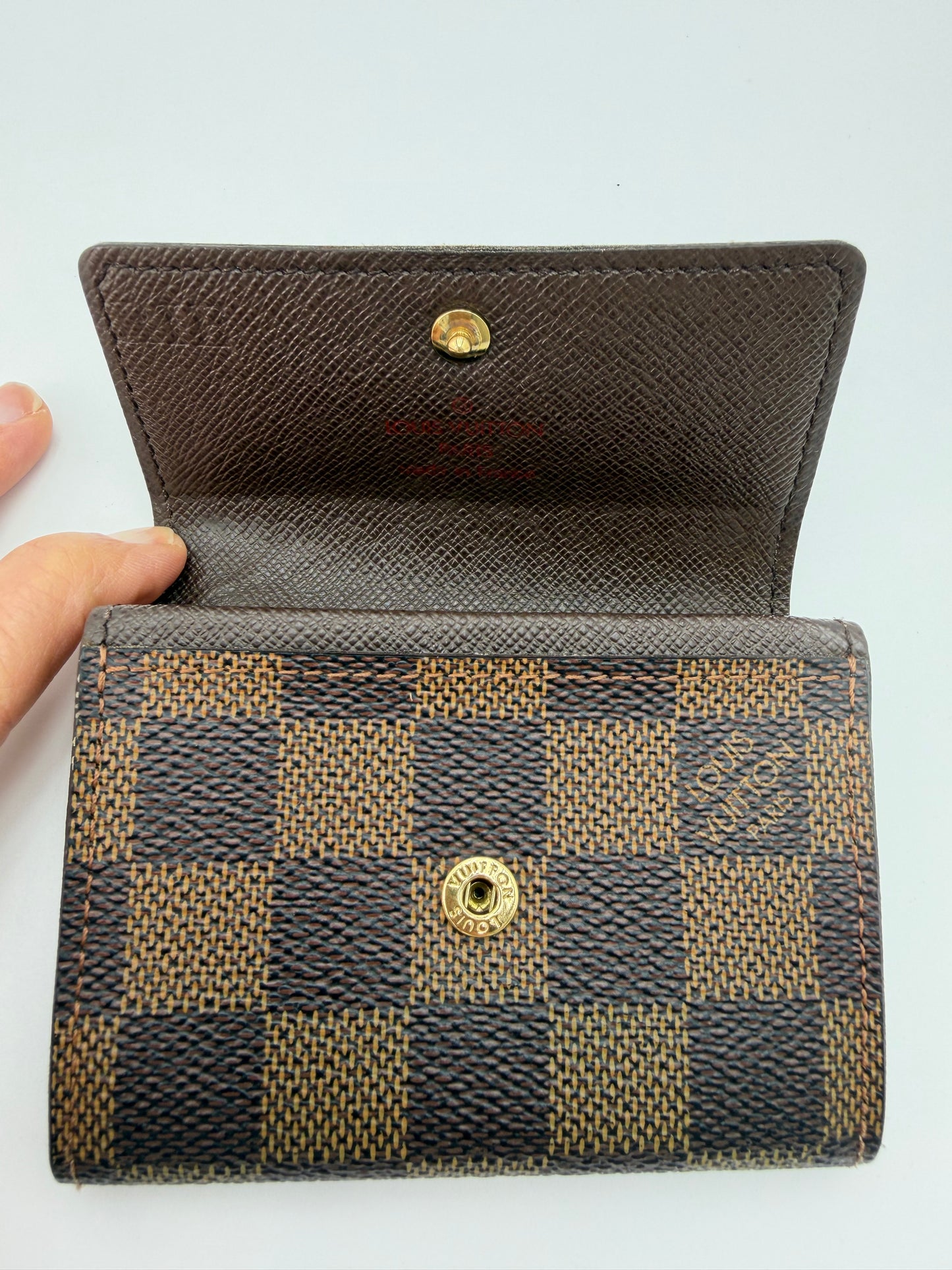 Louis Vuitton Porte Monnaie Damier Ebene Coin/Card Wallet