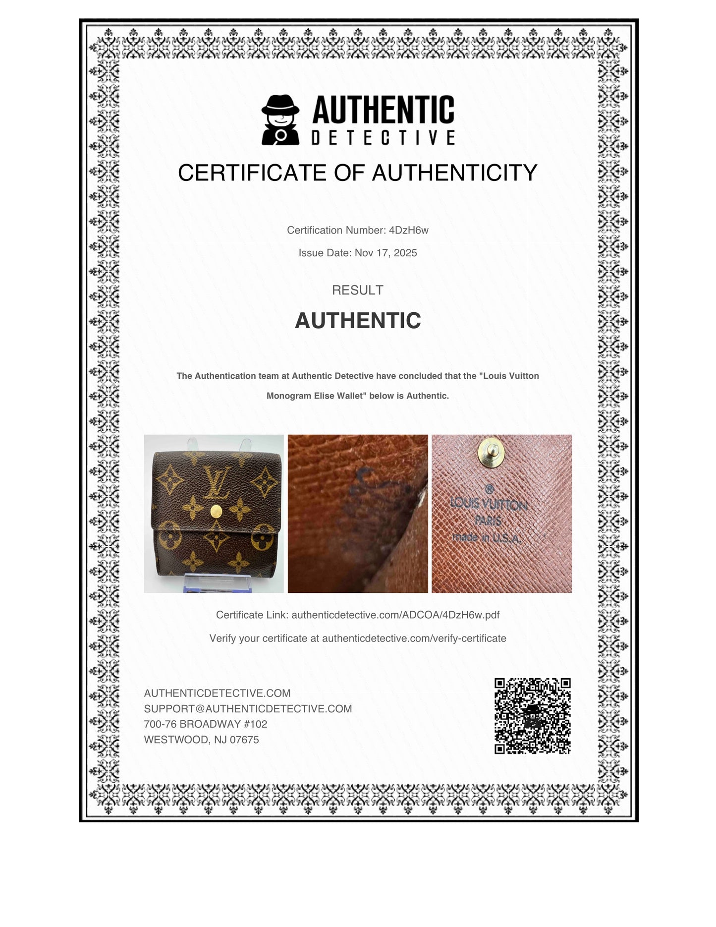 Louis Vuitton Elise Compact Wallet