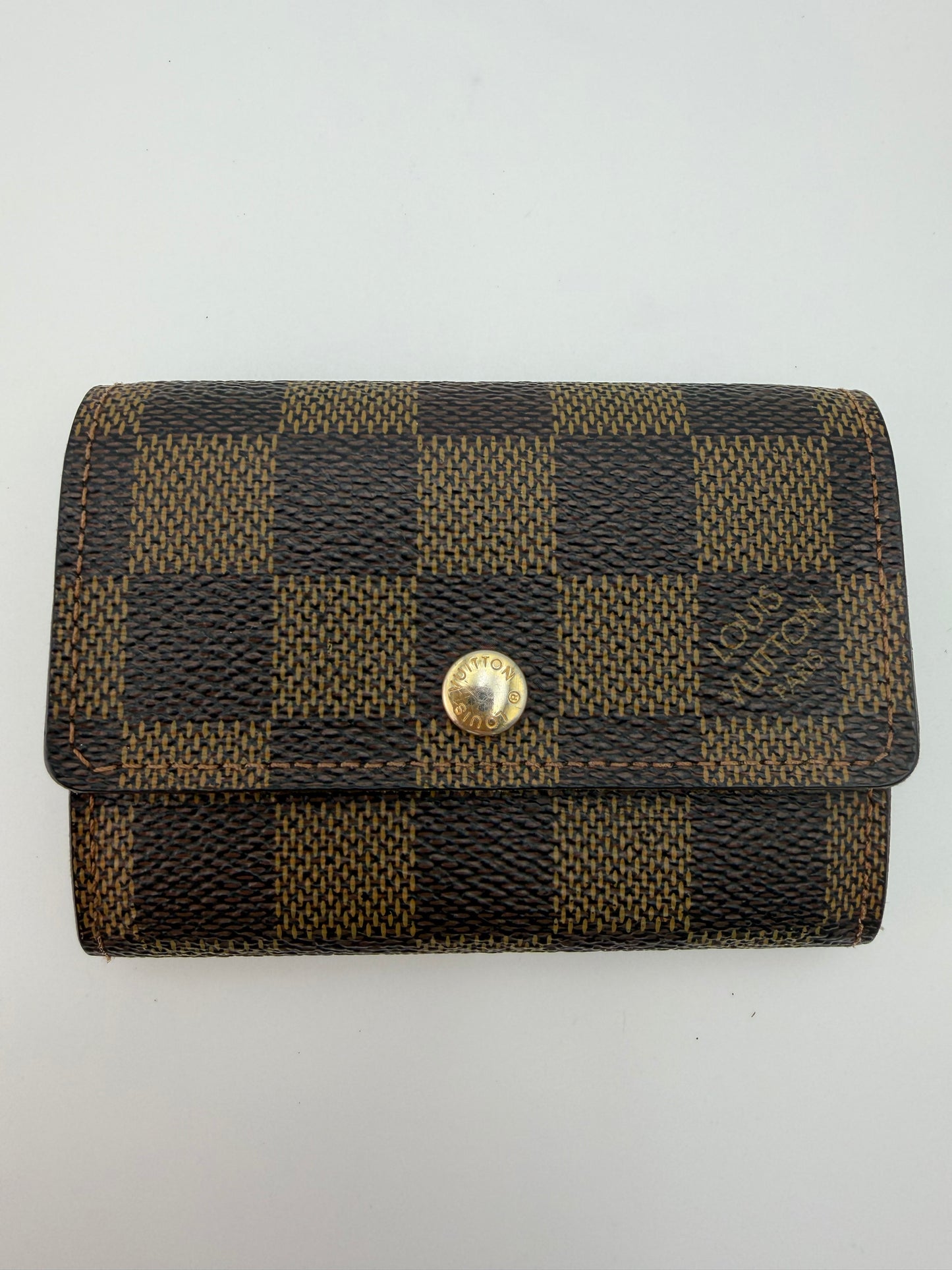 Louis Vuitton Porte Monnaie Damier Ebene Coin/Card Wallet