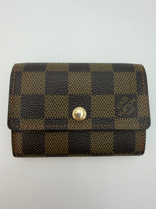 Louis Vuitton Porte Monnaie Damier Ebene Coin/Card Wallet