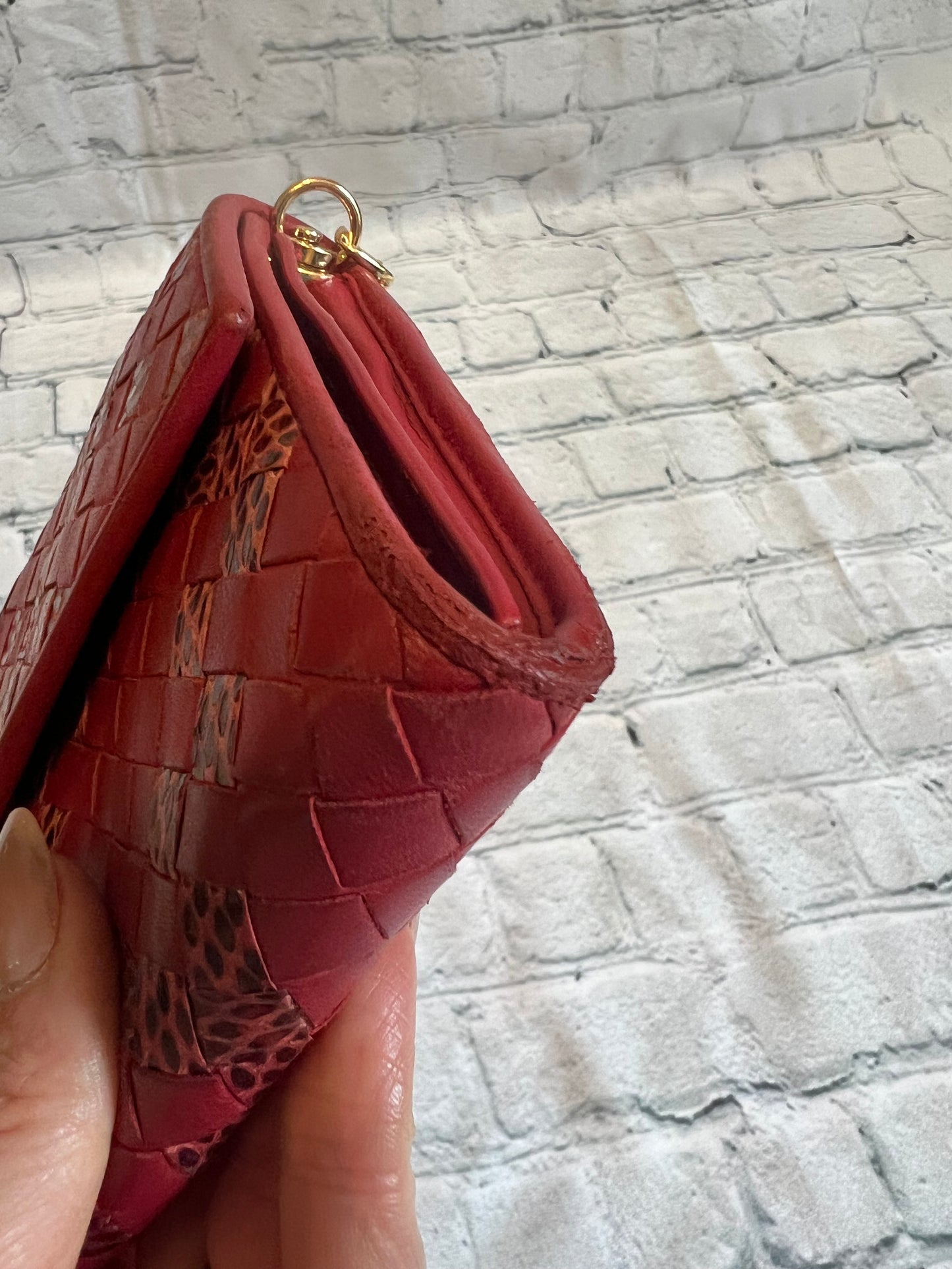 Bottega Veneta Intrecciato Snakeskin Wallet