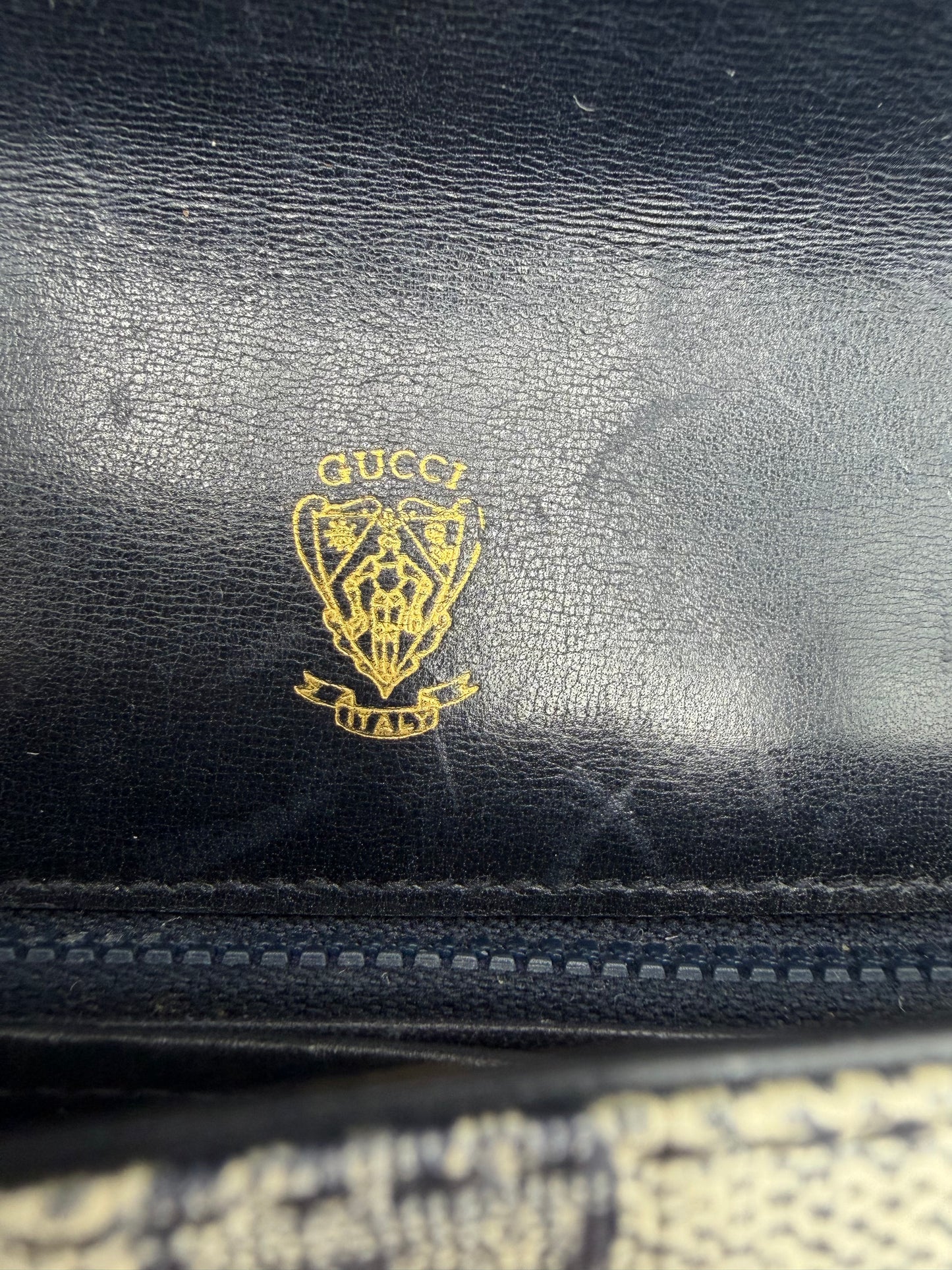 Gucci Navy Monogram Handbag
