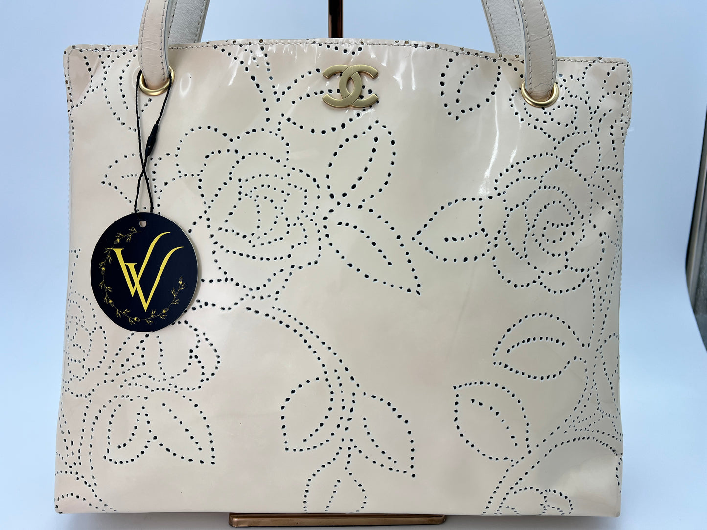 Chanel Camellia Patent Leather