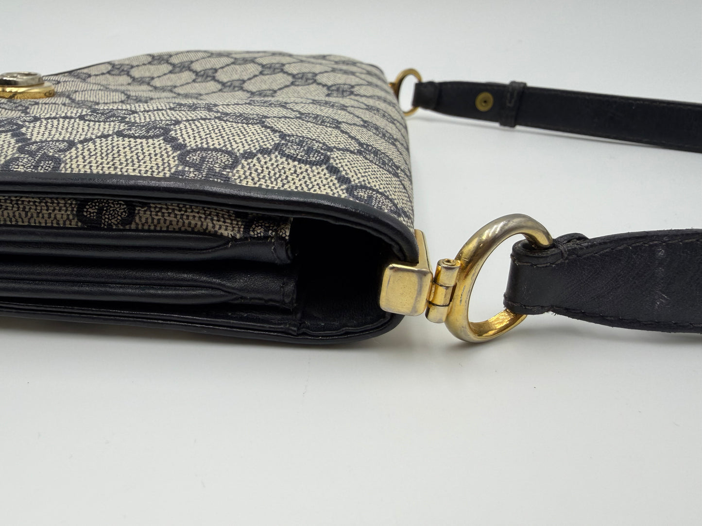 Gucci Navy Monogram Handbag