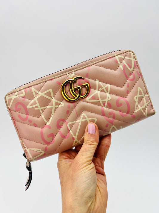 GucciGhost Pink Star Wallet