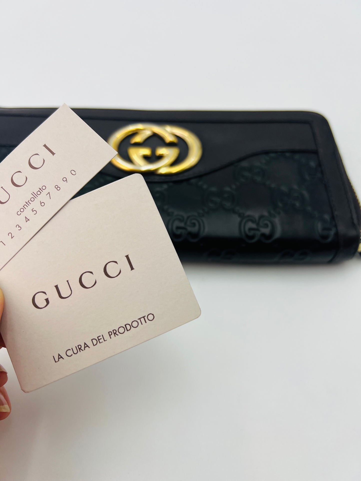 Guccissima Interlocking G Zip Around Wallet