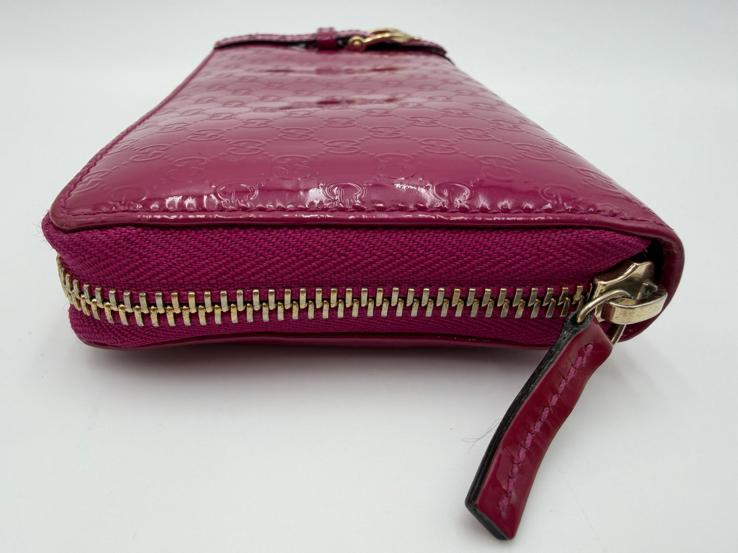 Gucci Patent Zip Around Wallet