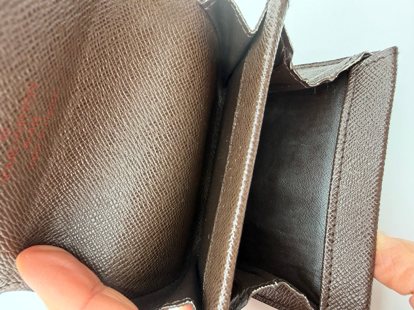 Louis Vuitton Porte Monnaie Damier Ebene Coin/Card Wallet