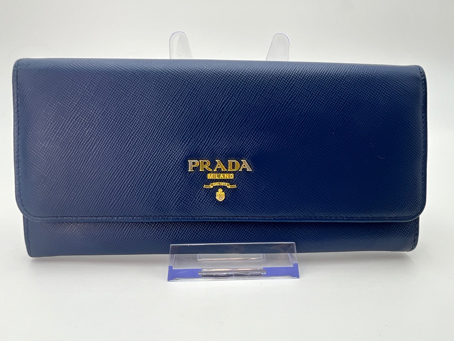 Prada Saffiano Blue Multicolor Wallet