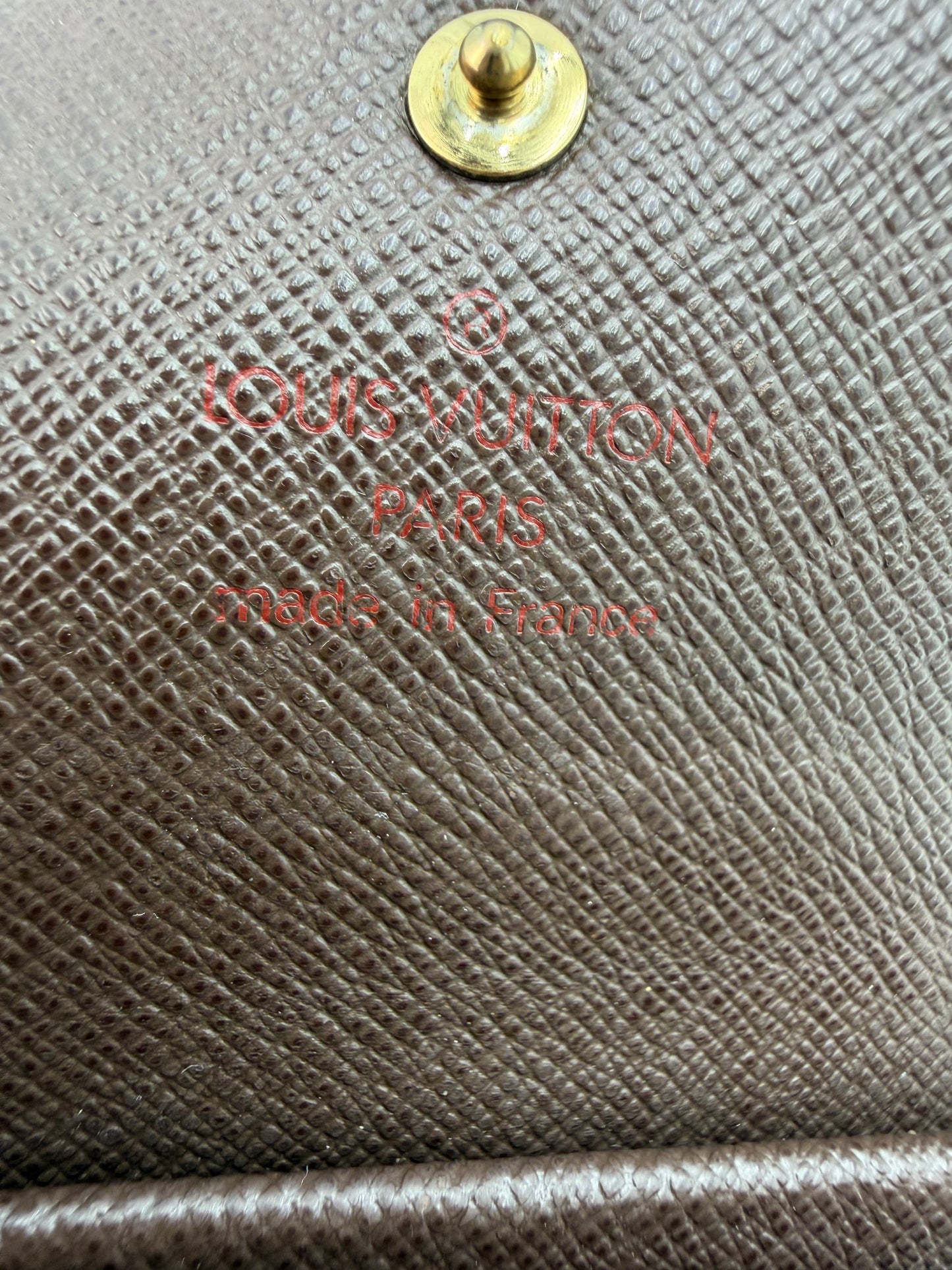 Louis Vuitton Porte Monnaie Damier Ebene Coin/Card Wallet
